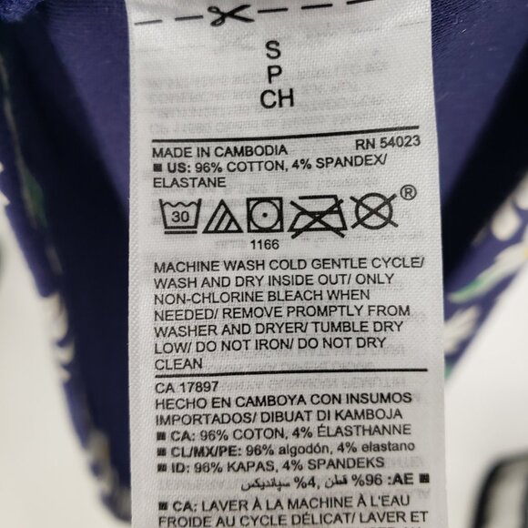 3/$25 501 Old Navy Daisy Floral Dress S Mini Sheath Short Sleeves Navy Blue - Picture 8 of 8